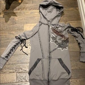 Salvage studded hoodie